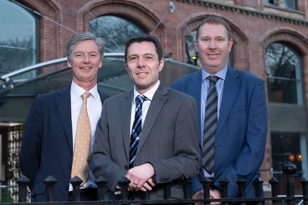 Chris Jones Managing Partner of Sagars, Ross Preston Head of Audit and Assurance for Sagars, James Pirrie Head of Audit for AAB