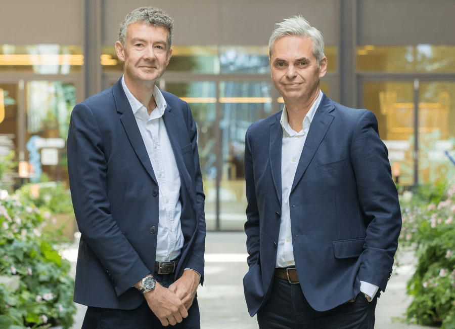 Mark Lappin, Head of Tax and John Beevers, Head of Professional Services smiling at the camera in our image as AAB appoints Mark Lappin