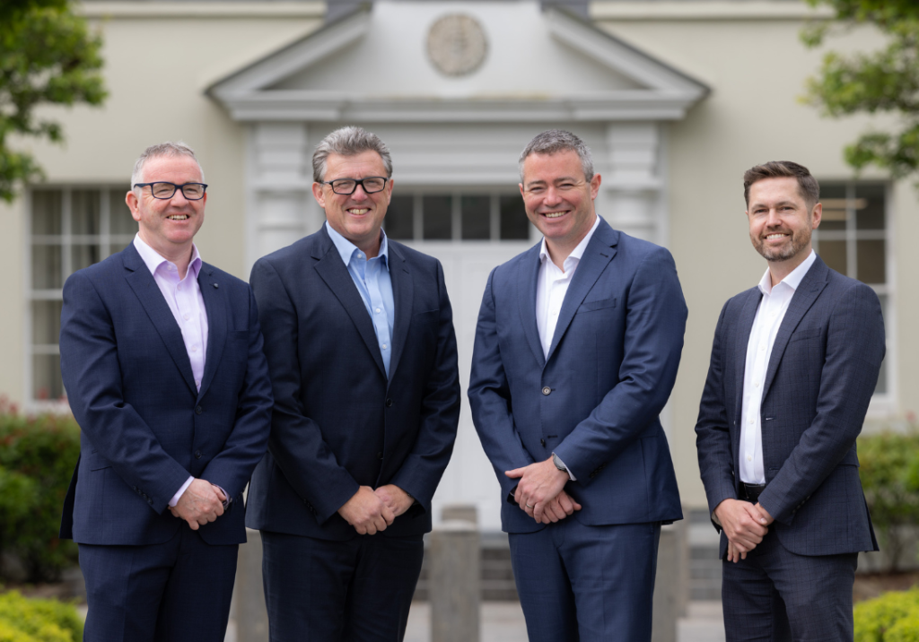 Joe Foley and Mark O’Keeffe of Old Quarter Chartered Accountants, Colm Duggan, Head of Professional Services at AAB in Ireland, and Killian O’Brien of O’Brien Crowley Chartered Accountants