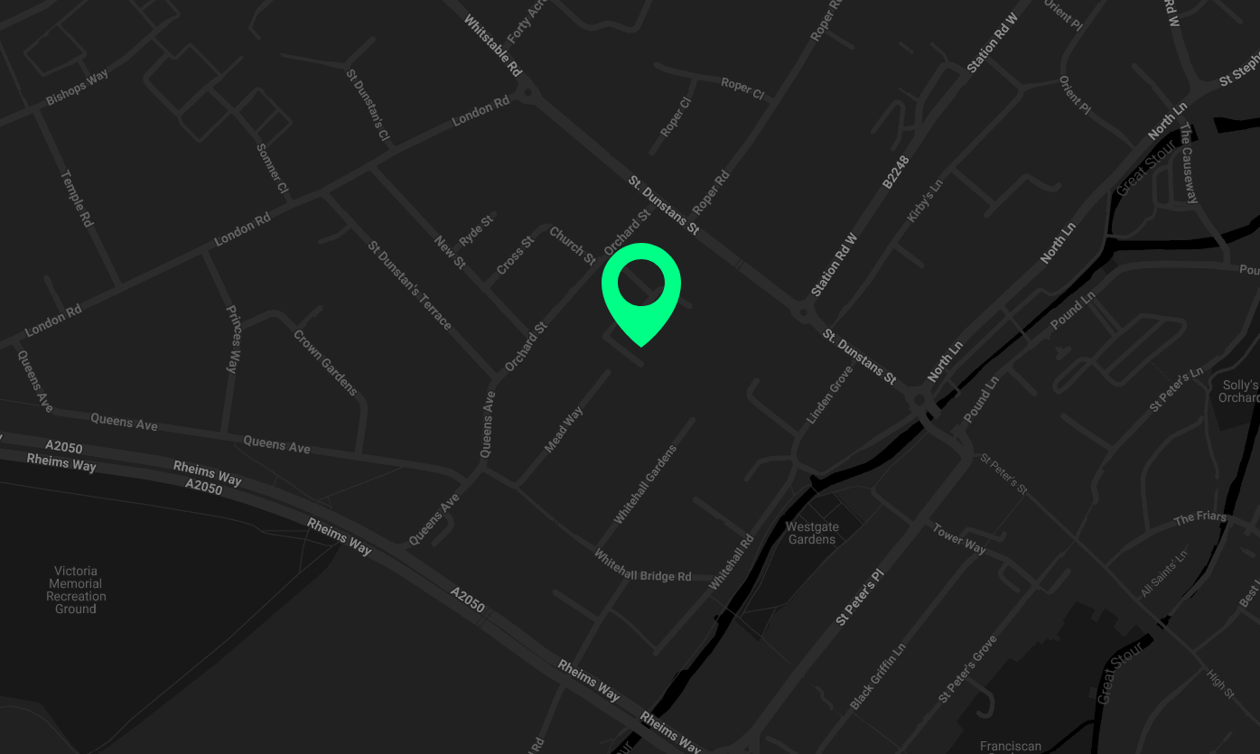 Canterbury location map.
