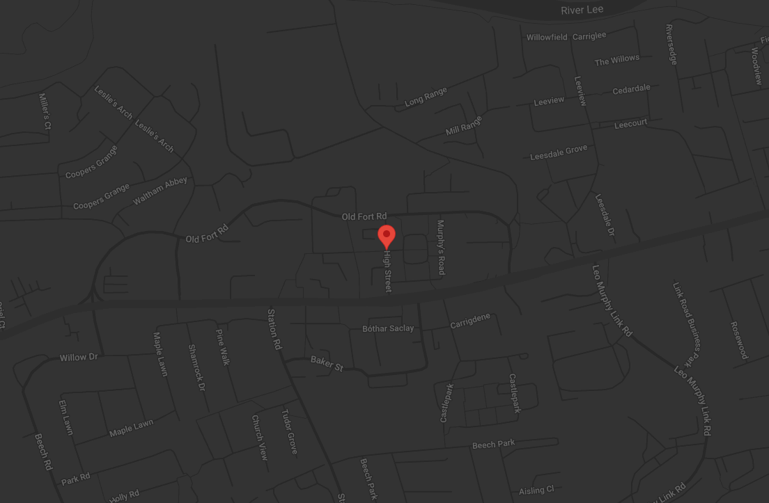 A map of AAB's Cork office location.